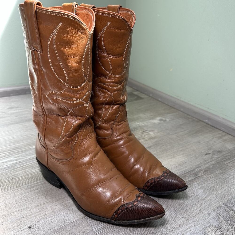 Justin Brown Leather Western Equestrian Boots US 6A Style L4062